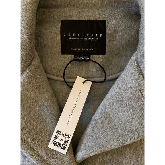NWT Evereve Sanctuary Fisher Car Coat Gray sz LARGE | Super Soft! - Picture 4 of 6